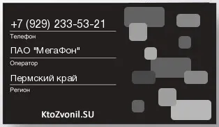 Кто звонил с 9292335321 - регион и оператор